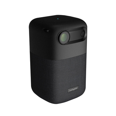 WIFI 2T2R Black Mini Projector Baterai 10000MAH Untuk Penggunaan Aktivitas Luar Ruangan