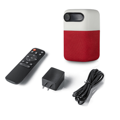 Android 9.0 Mini Pico Proyektor 100 ANSI Lumens Warna Oranye Merah Muda Abu-abu Merah Biru
