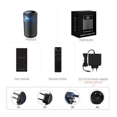 4K Android 9 Proyektor LED Nirkabel Mini DLP Proyektor Dengan Mode Speaker HIFI
