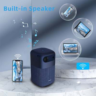 Proyektor DLP Mini Isi Ulang Outdoor / Indoor Smart Android 9.0 Dibangun Pada Baterai 9000mah