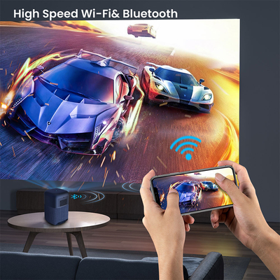 Home Theatre Proyektor Mini Pico DLP Bertenaga Baterai Dengan Speaker Deluxe
