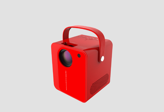 Proyektor Pc Portabel 120 Lumens HDMI LCD Pico Mini Led Projector Merah