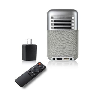 Home Theatre Proyektor Mini Pico DLP Bertenaga Baterai Dengan Speaker Deluxe